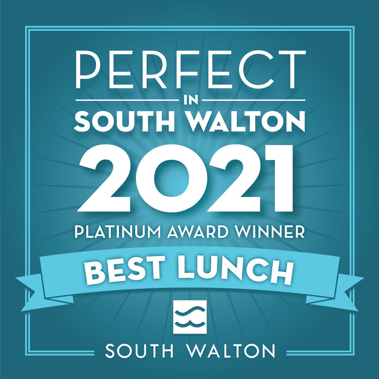 Best Lunch Award South Walton FL | Ebb And Flow Getaways | George's Grilled Fish sandwich